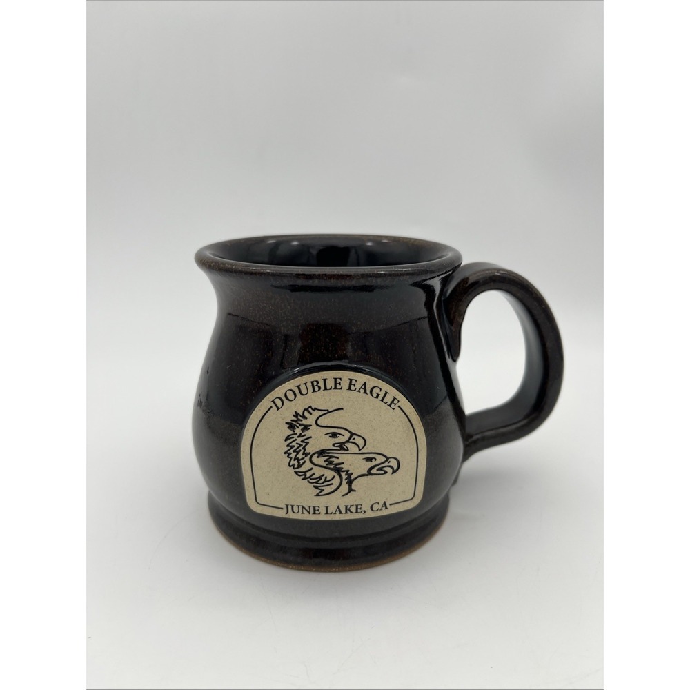 Sunset Hill Stoneware Coffee Mug Double Eagle June‎ Lake,CA Brown Glaze
